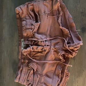 Billabong Distressed Pink Shorts